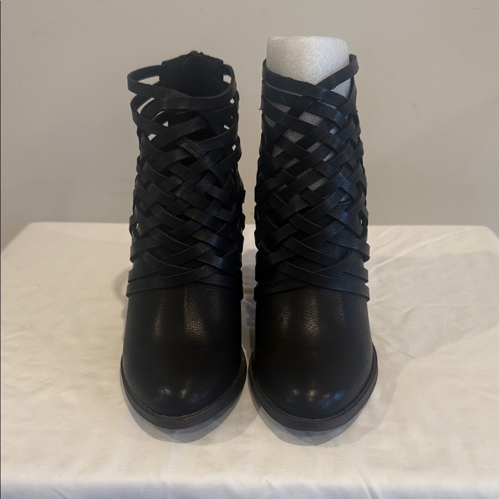 Fergalicious Black Strappy Ankle Booties